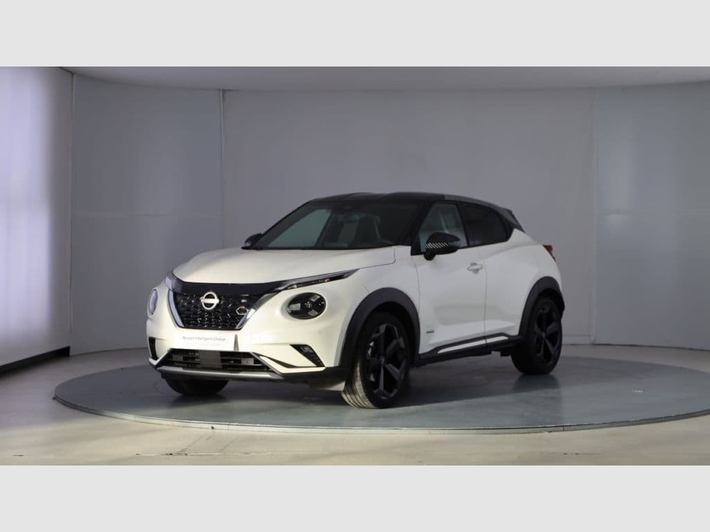 Nissan JUKE 1.6 Hybrid 105kW(145CV) Première Edition, color Lunar White Metalizado Techo Midnight Black, 2023