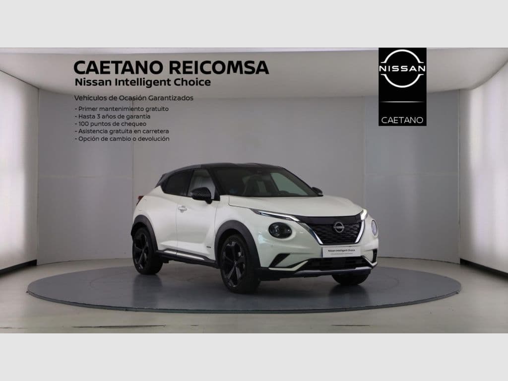 Nissan JUKE 1.6 Hybrid 105kW(145CV) Première Edition, color Lunar White Metalizado Techo Midnight Black, 2023