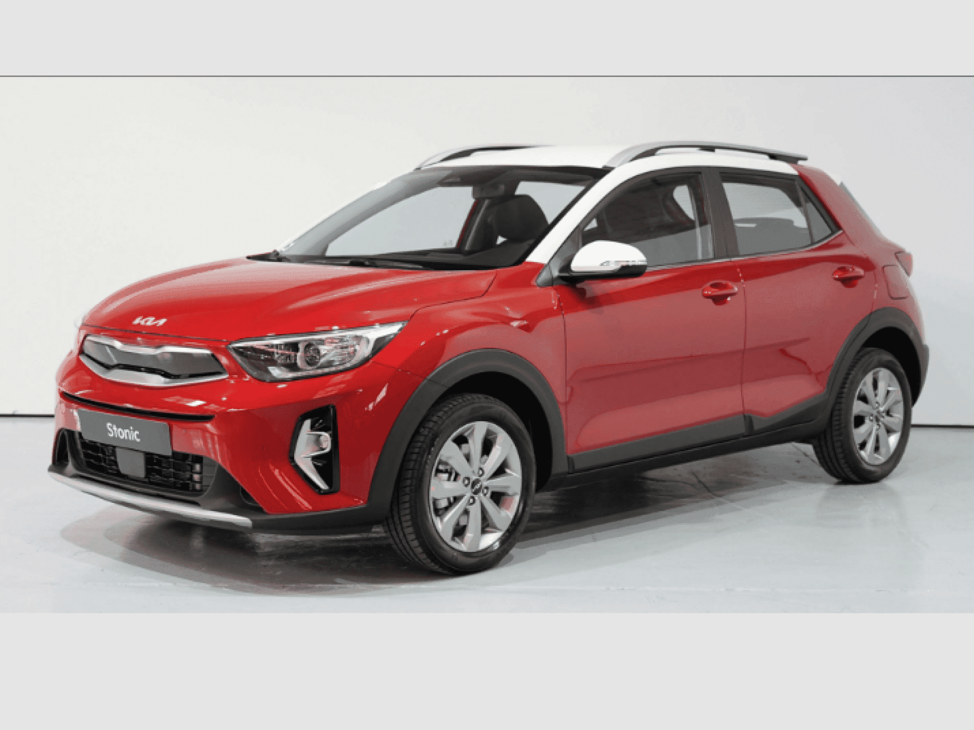 Kia Stonic 1.0 T-GDi 74kW MHEV iMT Drive Plus, color Signal Red (metalizado) / Clear White(sólido), 2022