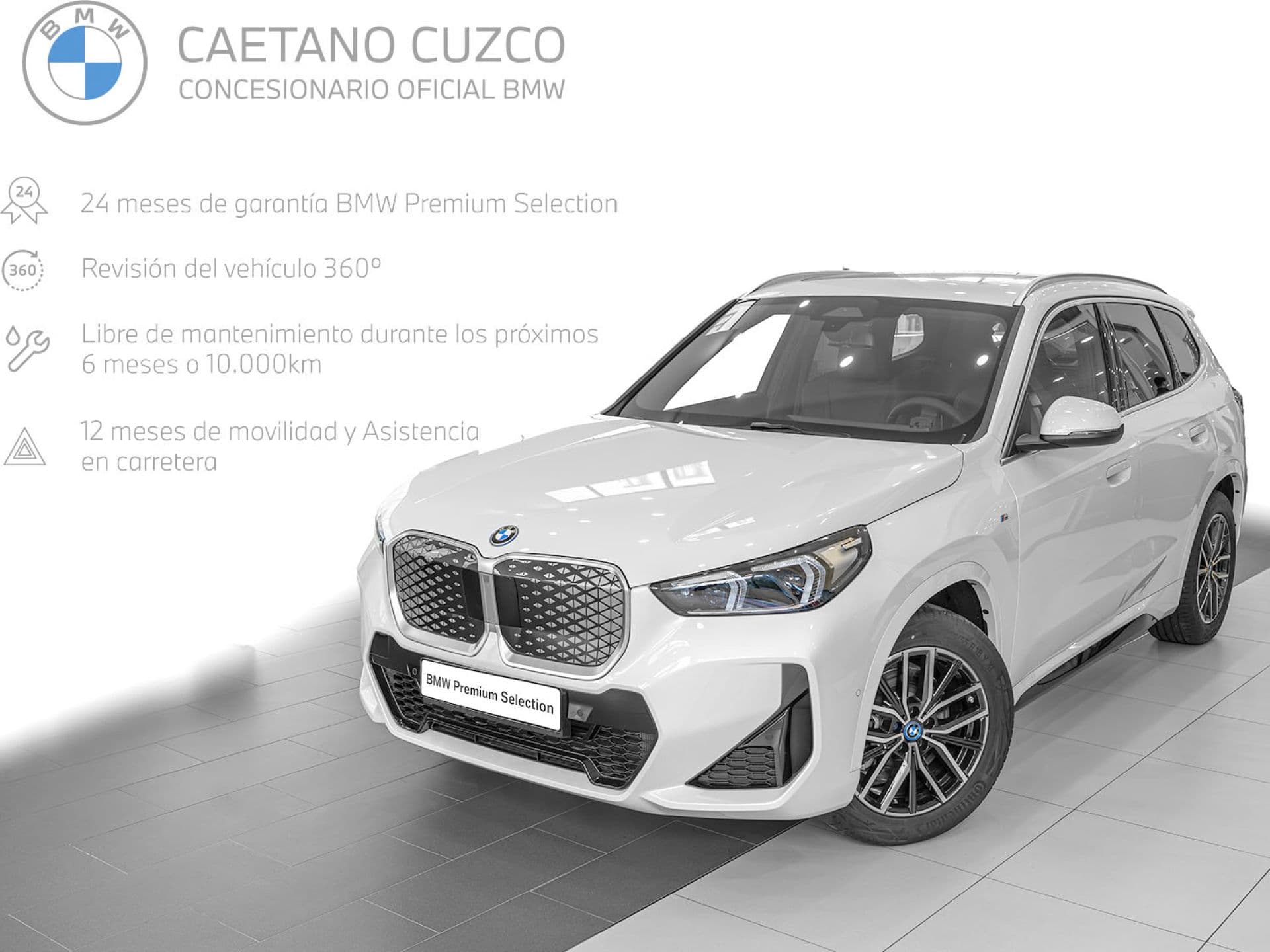 BMW iX1 xDrive30, color Mineralweiß (metalizado), 2026
