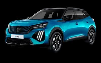 Peugeot 2008 modelo en fondo transparente