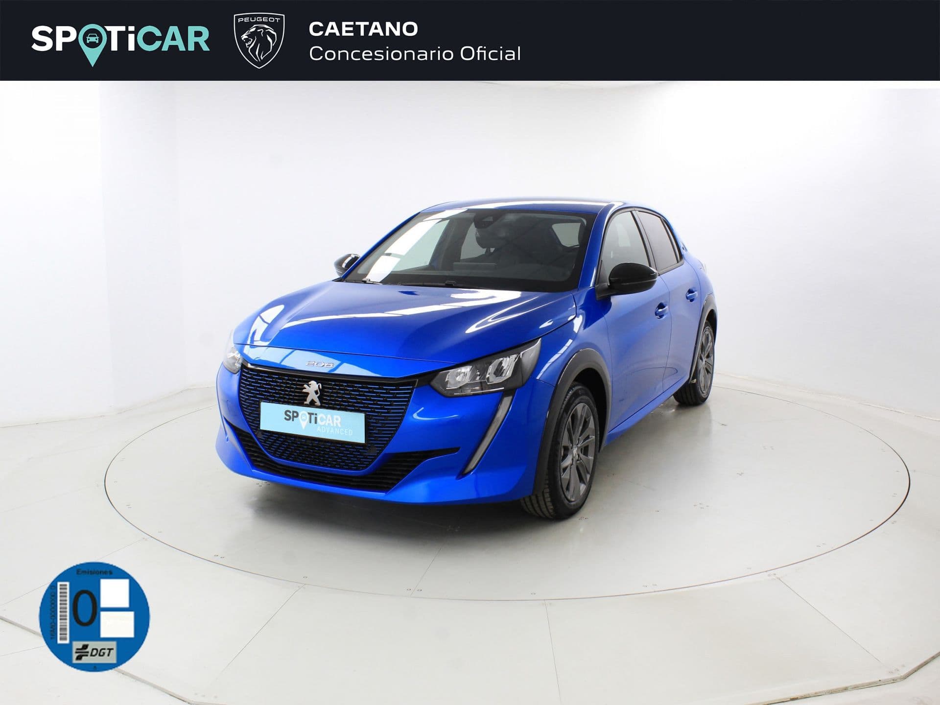 Peugeot 208 Eléctrico Allure Pack, color Azul Vértigo (especial), 2023
