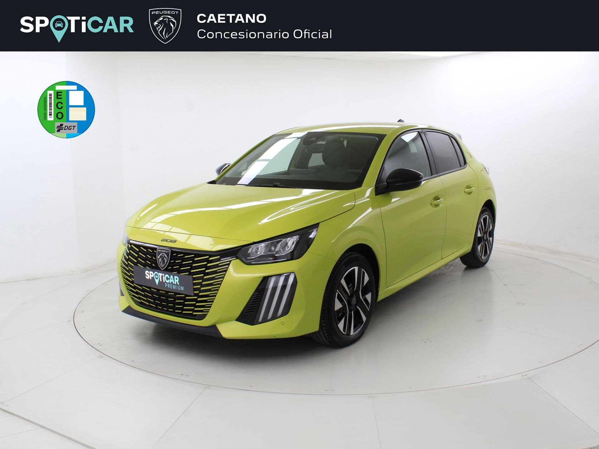 Peugeot 208 Allure HYBRID 100 eDCS6, color Amarillo Águeda (metalizado), 2024
