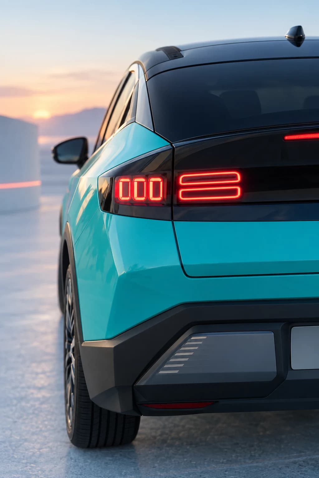 Pilotos traseros 3D encendidos del Nuevo Nissan LEAF
