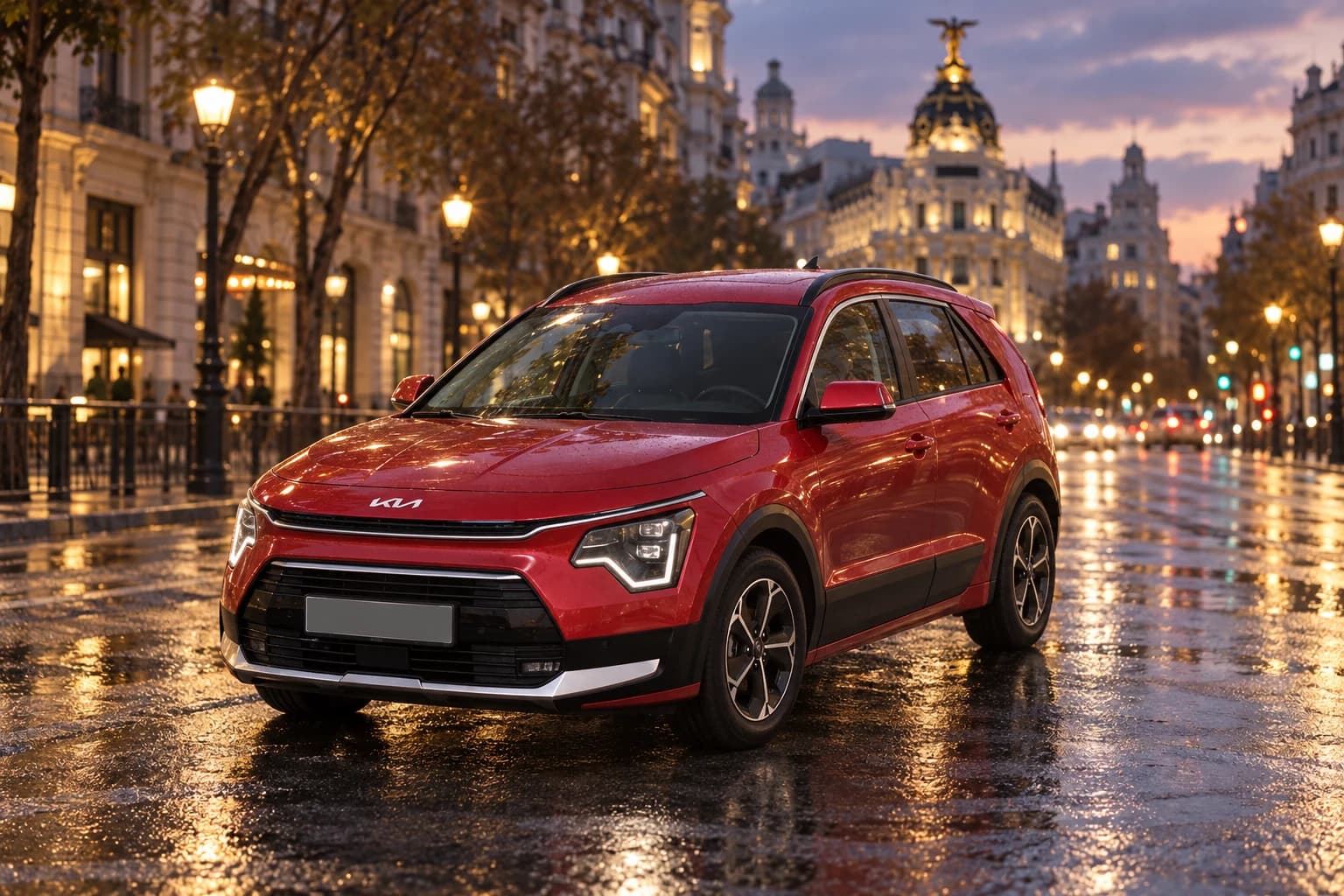 Kia Niro 1.6 GDi HEV 104kW (141CV) Drive, color Runway Red (metalizado), 2022