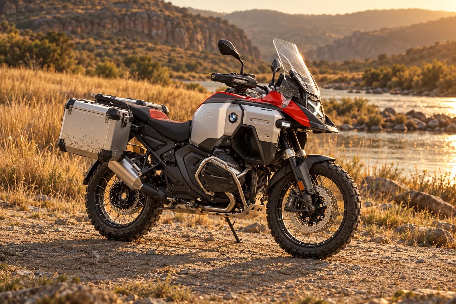 BMW R 1300 GS Adventure con las maletas laterales de aluminio montadas