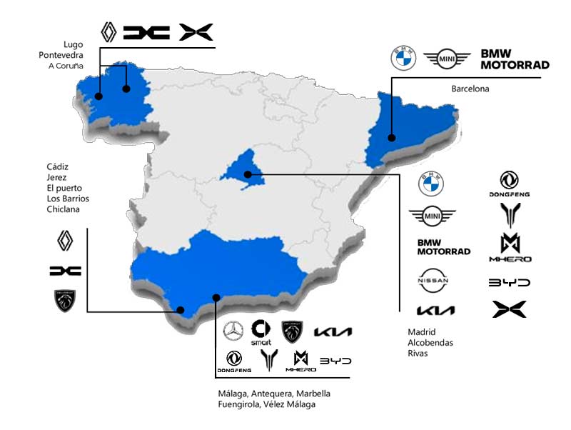Mapa marcas Caetano Mapa marcas Caetano