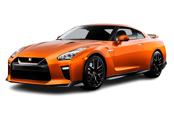 Nissan GTR naranja Foto del Nissan GTR con fondo transparente
