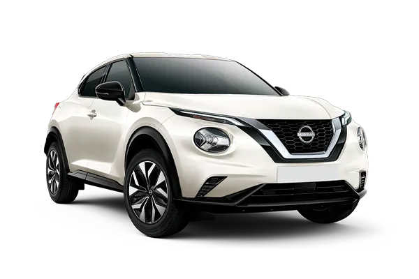Foto del Nissan Juke 2020 blanco con fondo transparente