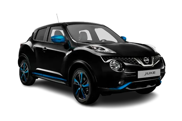 Foto del nissan juke km0 negro en fondo transparente