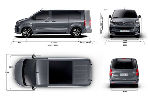 Medidas Peugeot e-Traveller Medidas Peugeot e-Traveller