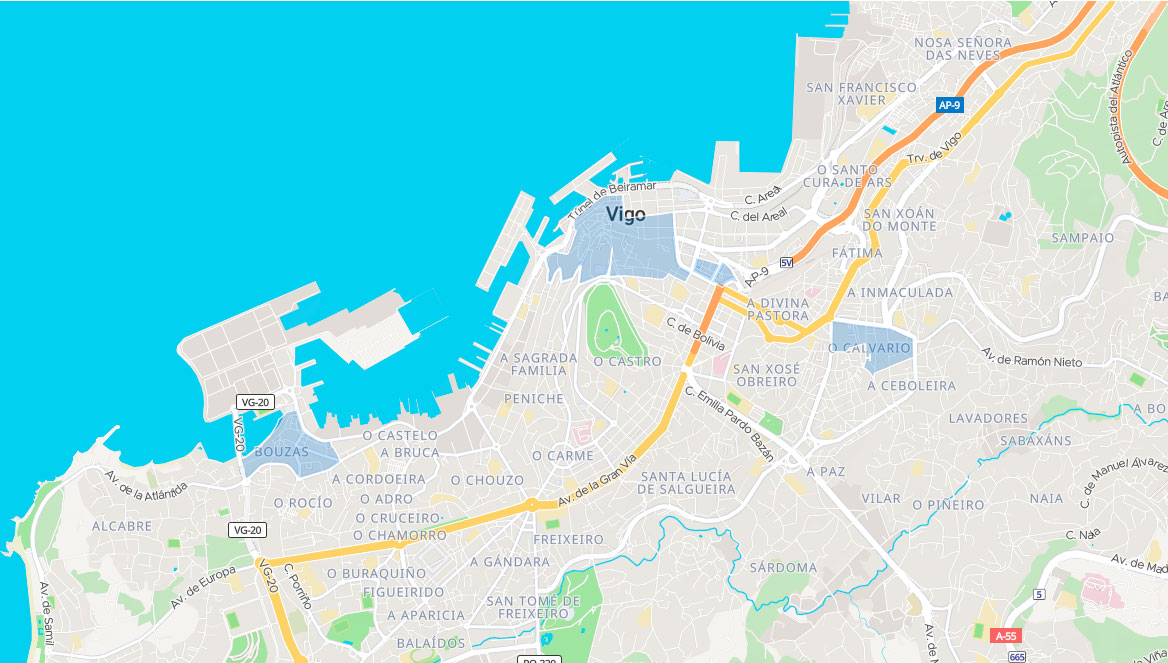 Mapa ZBE VIgo