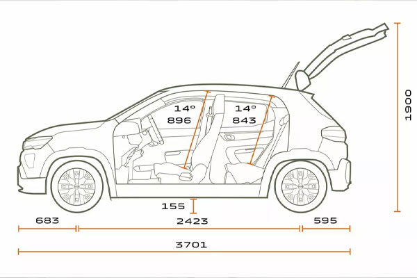 Medidas Dacia Spring Medidas Dacia Spring