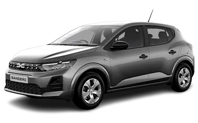 Dacia Sandero stock VO model Foto del Dacia Sandero Stock VO gris en fondo transparente