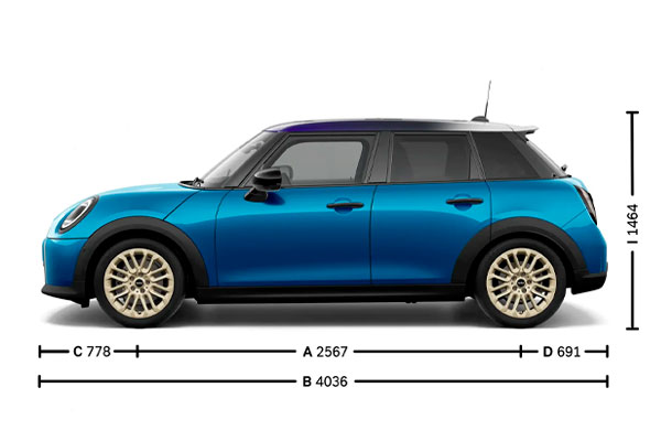 Medidas MINI Cooper 5-puertas