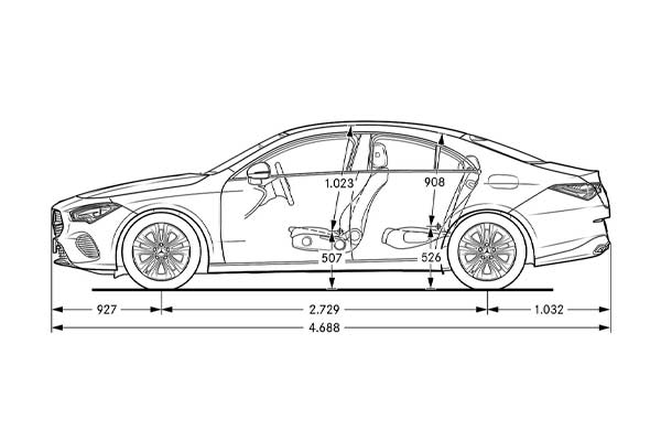 Medidas Mercedes CLA Medidas Mercedes CLA