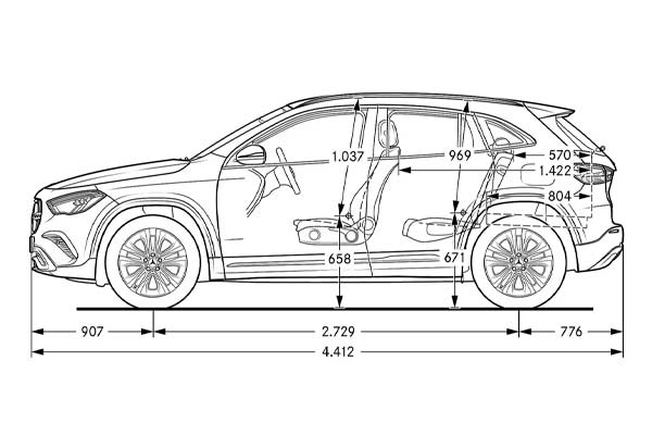 Medidas Mercedes GLA Medidas Mercedes GLA