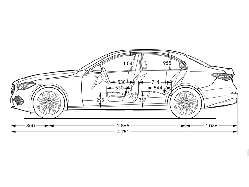 Medidas Mercedes Clase C Medidas Mercedes Clase C