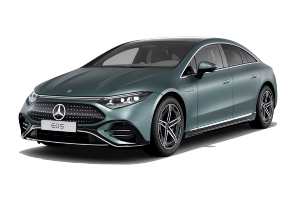 Mercedes EQS de segunda mano en verde, vista tres cuartos