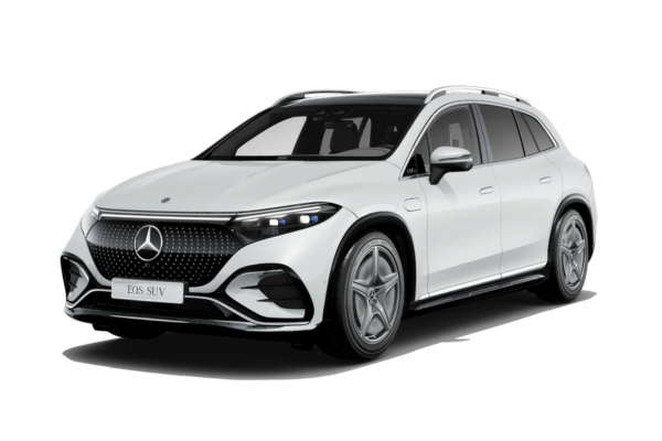Mercedes EQS SUV de segunda mano en blanco, vista tres cuartos