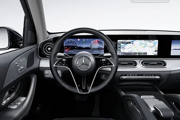 foto del volante del mercedes benz gle stock vo